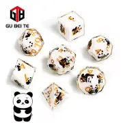 7PCS DND Dice Set Panda Polyhedral Dice for Dungeons & Dragons Role Playing Rpg