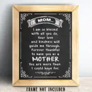 Mom.Chalkboard Look 11 x 14 Wall Art Sign Plaque - Makes a Great Gift Under $15