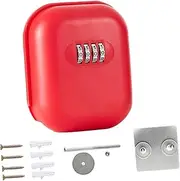 Garende Key Lock Box Combination Lockbox 4 Digit Code Password Box for Office School Store, red