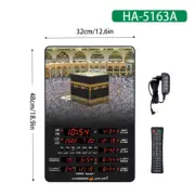 LED Digital Prayer Clock Azan Mosque Alarm Clock Islamic Muslim Wall Clock With
