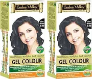 Indus Valley Gel Hair Color With 0% PPD, Ammonia, Hydrogen Peroxide, Barium With Refreshing Orange Aroma & 9 Herbs Ingredients Gives Damage Free Dark Shiny Color In Just 30 Minutes (Upto 4 Applications Dark Brown 3.0 Pack Of 2)