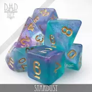 Dice Set - Stardust - 7 Acrylic Dice - RPG - Dungeons and Dragons