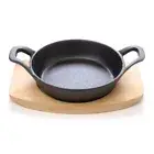 NEW Pyrolux Pyrocast Round Gratin with Maple Tray 15.5cm