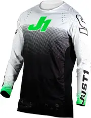 Just1 J-Flex 2.0 Transition Motocross Jersey, black-green, Size L for Men Black Green