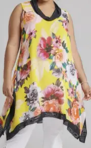 TS top TAKING SHAPE plus sz M 20 Maddalena Tunic Fresh Summer NWT rp$140