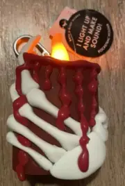 Bath & Body Works Skeleton Candle Hand Sanitizer Holder Sound Lights Up Gel New