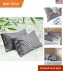 Cooling King Size Pillow Cases (Set of 2) - Rayon Derived from Bamboo, Dark Grey
