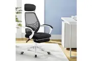 Artiss Mesh Office Chair Recliner Black White
