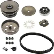 Unbrandded Gy6 50cc Clutch Driven Pulley Set, include Clutch Assembly and Variator Assembly with 669 belt, fit for GY6 50cc 60cc 80cc e-ngine Taota...
