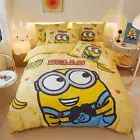 Minions Yellow Single/Queen/King Bed Doona Quilt Duvet Cover Set 100% Cotton