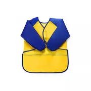 Long Sleeve Painting Cooking Kids Apron Art Smock Waterproof Yellow Dark Blue