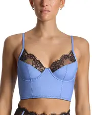 Hanky Panky Katrina Denim & Lace Underwire Longline Bra