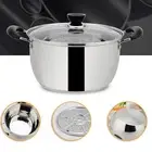 HG Soup Pot With Steaming Sheet Stainless Steel Cooking Mini Steaming Pot Multi