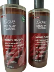 Dove Men +Care WIND DOWN Body Wash, 10oz, Ashwagandha/White Lavender, Lot of 6