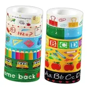 Back to School Washi Tape - 12 Rolls First Day of School Colorful Washi