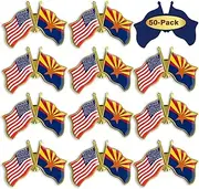 [MIDLE] 6/12/50/100 Pack-American State Arizona Flag Lapel Pins Friendship Bulk -1.5”, 40x30mm, Metal, no gemstone