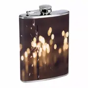 Sparkler Em2 Flask 8oz Stainless Steel Hip Drinking Whiskey