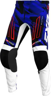 FXR Clutch 2025 Youth Motocross Pants, white-red-blue, Size 28 White Red Blue