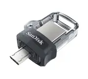 SANDISK Ultra Dual Drive m3.0 SDDD3 128GB USB3.0 & micro-USB connector OTG-enabled 150MB/s Flash Drive Memory Stick Android Smartphone Tablet Macs PCs