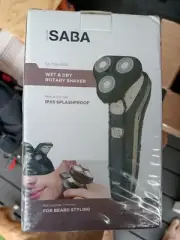 New SABA Wet & Dry Rotary Shaver SA-HSA-1002 IPX5 Splash Proof USB Rechargeable