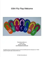 Flip Flop Welcome Sign- Plastic Canvas Pattern or Kit