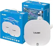 KuWFi 5.8G Gigabit Point to Point WiFi Bridge Kit,TDMA 10KM Long Range Outdoor Point to Point Wireless Bridge CPE, Extending WiFi to outbuildings，Support Starlink Router/Camera