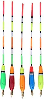 QANYEGN Balsa Wood Fishing Float, Fishing Floats, 5PCS Multiple Color Bobber Bite Indicator Angling Equipment Suitable for Fishing