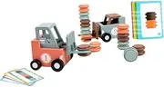 Abaodam 1Set Forklift Cartoon Plastic Construction Vehicle Model for Boys Present for Birthdays Holidays Lightweight Engineering for Imagination Learning