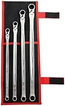 TONE RMA400L Super Long Oscillating Ratchet Glasses Wrench Set, Black, 4 Pieces