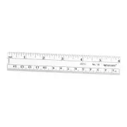 Flexible Metric Ruler, Clear 6-Inch