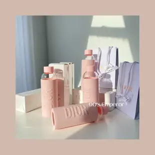 迪奧 Dior- Sakura Pink Glass Bottle 550ml 2022 限量版櫻花粉矽膠套玻璃水杯水瓶