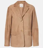 ['S Max Mara] 'S Max Mara Primula suede blazer UK 16 beige