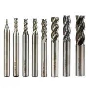 8Pcs 4 Flute End Mill CNC Straight Shank HSS Milling Cutter for Wood Aluminum