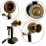 Vintage Telephone Candlestick Rotary Black Phone Collectible Gift Home Decor New