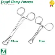 Backhaus Towel Clamp Locking Forceps 9cm/13c Grasping Tissue Surgical Veterinary