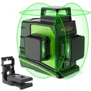 3D Green Beam Self-Leveling Laser Level 3 x 360 Cross Line Three-Plane Leveli...