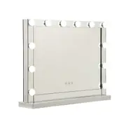 Hollywood Makeup Mirror With Light 12 LED Bulbs Silver 58cm x 46cm