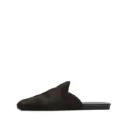 [Prada] Prada Leather Slippers 38 IT BROWN