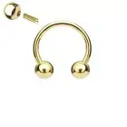 Horseshoe Twist Two Way Ring Cartilage Tragus Helix Daith Real Solid 14k Gold