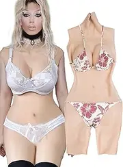 [YAPOKCDS] Crossdresser Silicone Bodysuit Silicone Breast Forms Fake Body For C-G Cup For Crossdressers Transgender
