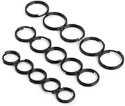 FEGVE Key Rings Titanium Keychain Rings Split Keyrings Flat Ring