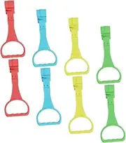 FUNNETOYU 8pcs Nursery Bed Stand Ring Walking Training Tool Durable Crib Hanging Pull Rings for Safe Standing and Walking Assistance Lightweight and Portable for Travel and Home Use