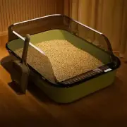 Thickening Pet Cat Toilet Semi-enclosed High Open Cat Litter Box Side Splashproo