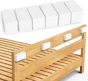 Krisler 32Pc Eva Foam Headboard Stoppers for Wall, 25mm Thicker Bed Stoppers for Headboard, 8Pcs (25mm) + 24Pcs (5mm), Furniture Wall Protectors,Headboard Bumpers for Wall, 40 * 80 mm (White)