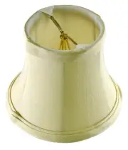 5 x 4 inch Solid Smooth Texture Burlap Fabric Chandelier Bell Shade, Cream