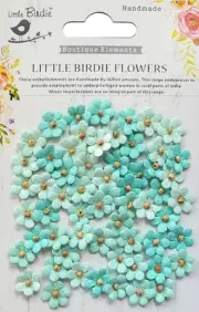 Little Birdie Beaded Micro Petals 60/Pkg-Arctic Ice CR69379