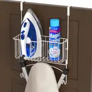 Simple Houseware Over-The-Door/Wall-Mount Ironing Board Holder, White