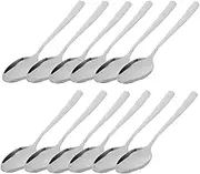 ABOOFAN 12pcs Stainless Steel Table Spoons Dinner Utensils Silverware Spoons for Serving