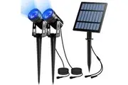 Outdoor Solar Spot Lights LED, 2in1 Landscape Spotlight Blue IP65 Waterproof Security Light, Auto-Induction Patio Yard Garden Driveway