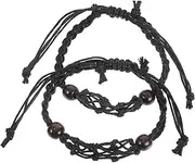 KAILIKETIY 2pcs Woven Mesh Bracelet Necklace Jewelry Stand Bracelets Jewelry Holder Bracelet Making Holder Jewelry Making Braided Netted Holders Nylon Braided Cord Holders Black Wax Rope